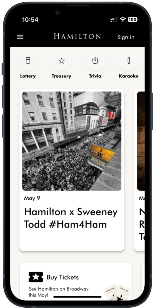 Screenshot showcasing the Hamilton app - a top-notch Flutter app.
